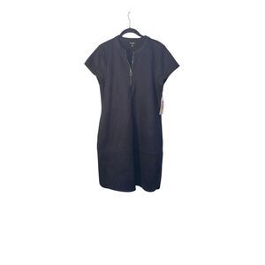 NWT Kenzie, Women’s kneelength shift solid, short sleeve dress navy blue size 10